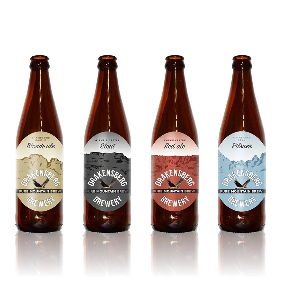 Drakensberg Brewery beer labels